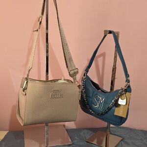 Steve Madden Flesh and Teal Blue Shoulder & Crossbody Bags